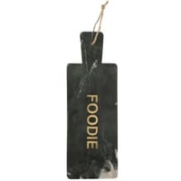 Kaasplank rechthoek marmer zwart/goudkleurig large