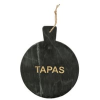 Kaasplank rond marmer zwart/goudkleurig