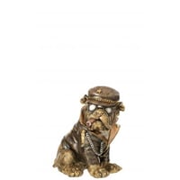 Bulldog a sigaret polyresin antiek bruin