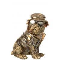 Bulldog b sigaret polyresin antiek bruin