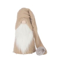 Kerstman winter polyester beige/wit large