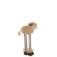 Koe telescopisch polyester donkerbruin/beige small