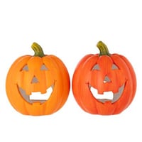 Pompoen halloween magnesium oranje/donkeroranje assortiment van 2
