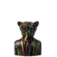 Luipaard verfvlekken hars zwart/meerkleurig