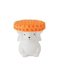 Bijzettafel konijn magnesium wit/oranje