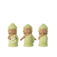 Monnik ketting polyresin muntgroen assortiment van 3