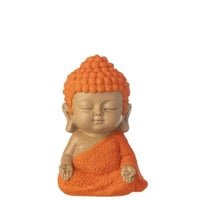 Monnik zen polyresin oranje
