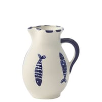 Kan vis keramiek donkerblauw