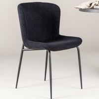 Eetkamerstoel Modesto - Teddy Zwart - 54x80x48cm