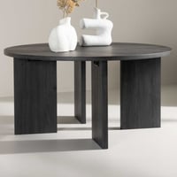 Salontafel Askerön - MDF - 80cm Ø - Zwart