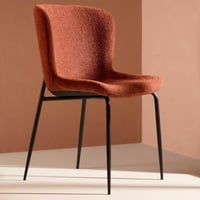 Eetkamerstoel Modesto - Bouclé Roestbruin - 54x79,5x48 cm