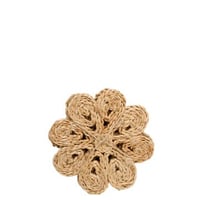 Set van 6 onderzetter bloem jute naturel