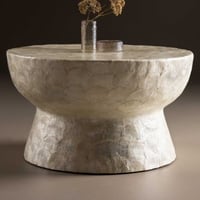 Salontafel Sandön - Capiz - ⌀70 cm - Beige