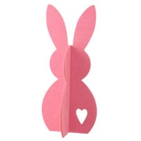 Konijn vilt roze large