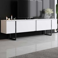 Luxe T TV-meubel | 100% MELAMINE | Wit, Zwart