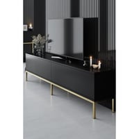 Lord TV-meubel | 100% MELAMINE | Zwart, Goud