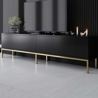 TV-meubel Lord van 100% melamine - Elegant zwart design