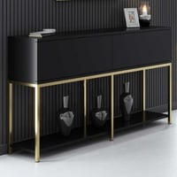 Lord Console | 100% MELAMINE | Zwart, Goud