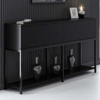Dressoir Woody Fashion | 150 x 30 x 80 cm | Zwart