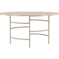 Ronde Eettafel Seine Dakara - Metaal/MDF - ⌀110x73 cm - Beige