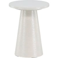 Bijzettafel Lanzo Venture Design - MDF hoogglans wit - ⌀35x45 cm