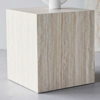 Salontafel York - MDF Travertijnlook - 40x40x45 cm - Beige