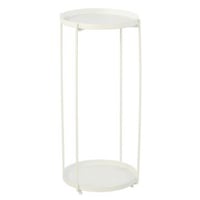 Bijzettafel rond ijzer wit large