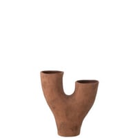 Vaas ona aardewerk roestbruin