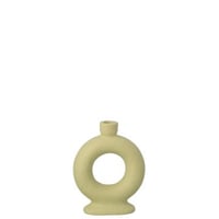 Vaas soliflore 1 ring steengoed muntgroen small