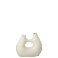 Vaas jeanne steengoed gebroken wit small