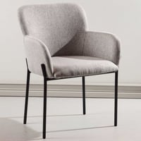 Eetkamerstoel Vätö - Polyesterlinnen - 60x81x59 cm - Beige