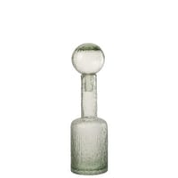 Fles decoratief reliëf glas grijsgroen small