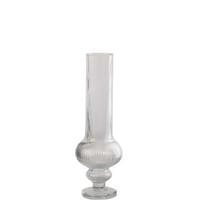 Vaas ada geribbeld glas transparant medium