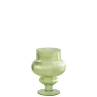 Vaas ada geribbeld glas groen small