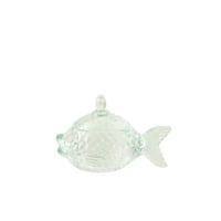 Voorraadpot vis glas muntgroen