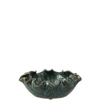 Decoratief plateau ronny onregelmatig klei blauw