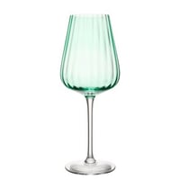Wijnglas geribbeld glas groen