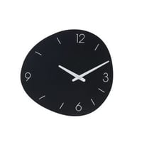 Wandklok ovaal metaal zwart