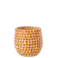 Kaarshouder mozaïek glas oranje medium