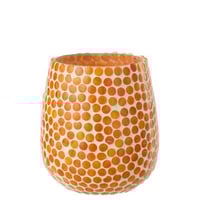 Kaarshouder mozaïek glas oranje large