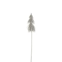 Tak dennenboom glitter plastiek zilver