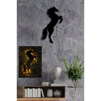 Ledverlichting Firewood LED Verlichting | Zwart MDF Basis | 60 LEDs/m | 12V 1A Adapter | 375cm Snoer | 60x30cm | Geel