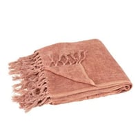 Plaid kwast viscose roze