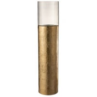 Windlicht mila aluminium/glas goud