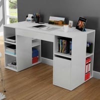 Woody Fashion Studietafel | 145 x 59 x 74 cm | 18 mm dik gemelamineerd spaanplaat | Wit