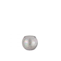 Windlicht bol craquele glas parel effect paars small