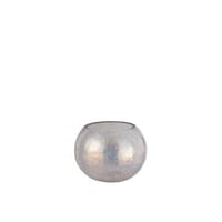 Windlicht bol craquele glas parel effect paars medium