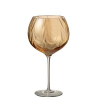 Wijnglas oneffen glas amber