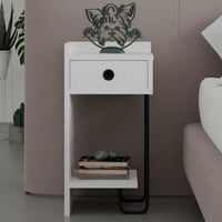 Stijlvol Wit Nachtkastje | Woody Mode | 100% Melamine Gecoat