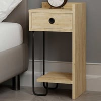 Sirius Right Nachtkastje | 100% MELAMINE | Eiken